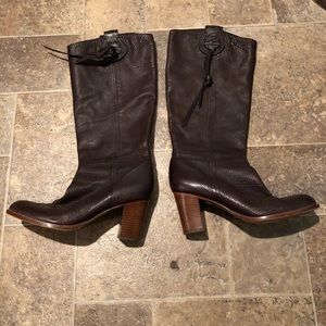 Coach Selena Brown Leather Boots